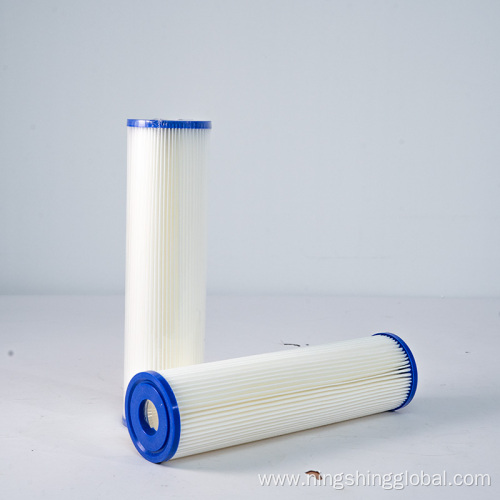 Washable 2.5x10 Pleated Poly Sediment Filter Cartridge